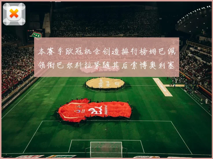 本赛季欧冠机会创造排行榜姆巴佩领衔巴尔科拉紧随其后索博奥利塞表现出色